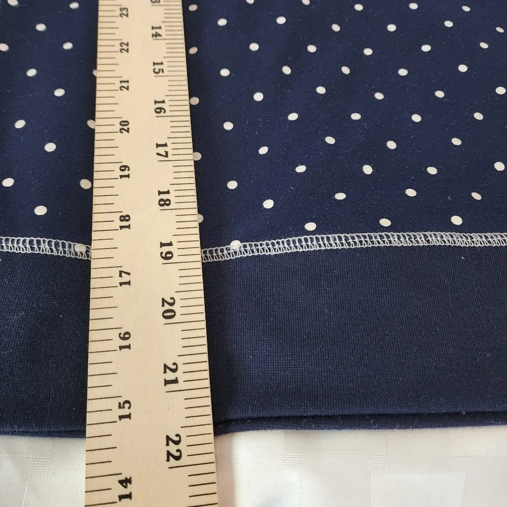 Jenni Intamates Sleepware Blue Short Sleeve Polka Dot Top Size S